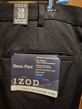 IZOD Men’s Black Dress Pants - Classic Leg
